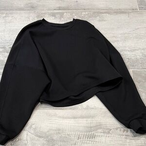 Black Women's Cropped Sweatshirt